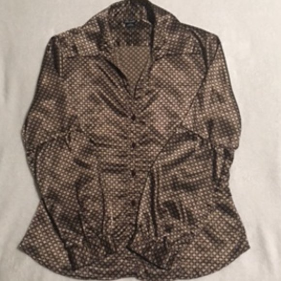 Willi Smith Vintage Button Down Blouse, sz L - Picture 1 of 7